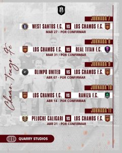 calendario para los Chamos FC en Kings League Américas 2024