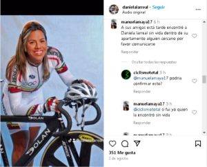 Reportan muerte de la ciclista venezolana Daniela Larreal en EEUU