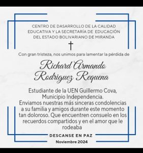 Fallece adolescente de Santa Teresa del Tuy, presunta víctima de Reto Viral de Redes Sociales