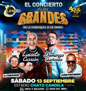 Luisito Carrión y Domingo Quiñones Prometen Show Inolvidable en Caracas