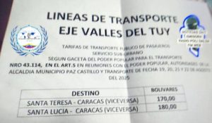 Denuncian incremento arbitrario en tarifas de transporte entre Caracas y los Valles del Tuy