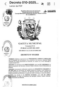 Decretan el lunes 6 de octubre día no laborable en Cúa por 335 años de fundación