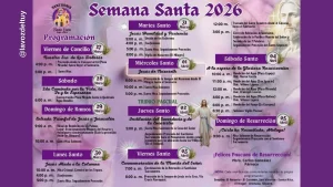Paz Castillo presenta cronograma oficial de la Semana Santa 2026
