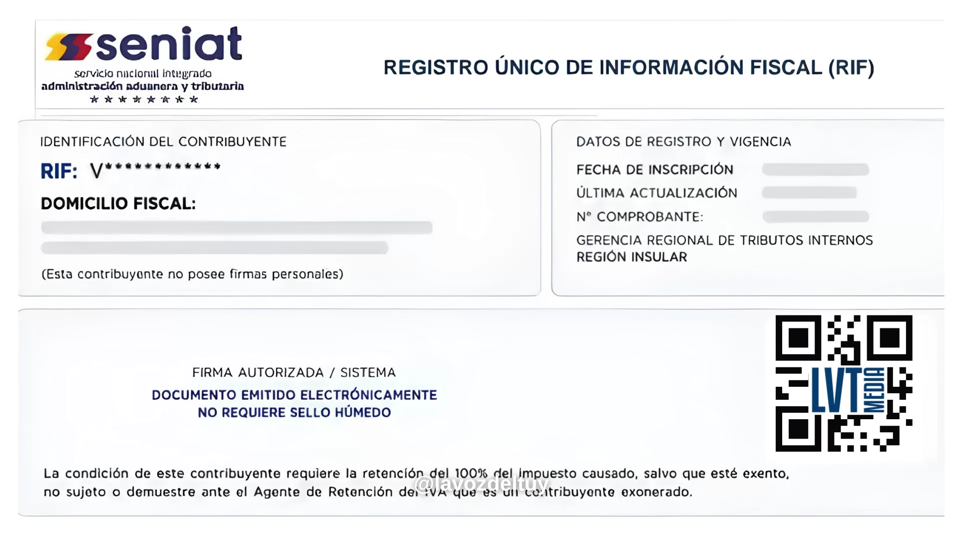 SENIAT RIF